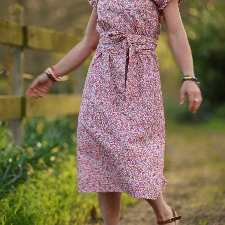 Quintessence - Ceinture Anita -coton “Jardin Corail”