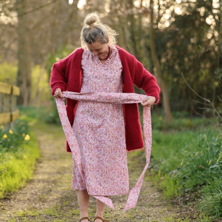 Quintessence - Ceinture Anita -coton “Jardin Corail”
