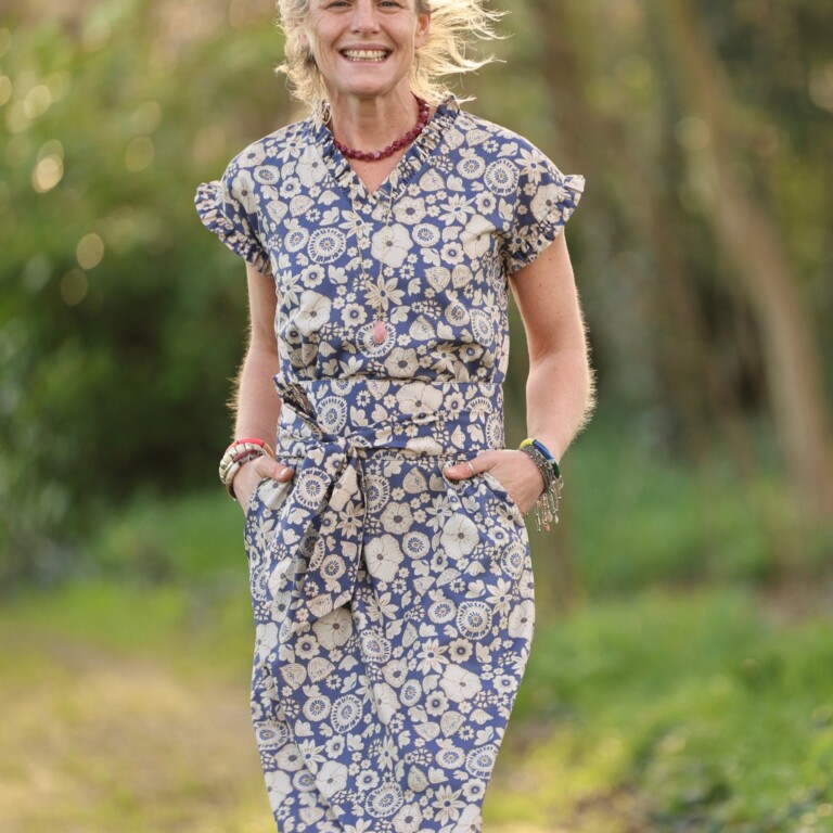 Quintessence - Ceinture Anita -Coton “Jardin Indigo”