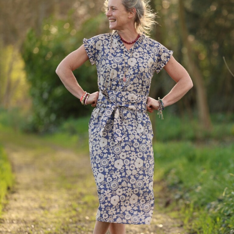 ceinture anita coton jardin indigo 8735266 Quintessence - Ceinture Anita -Coton “Jardin Indigo”