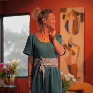 Quintessence - Ceinture Anita coton Printemps bleu