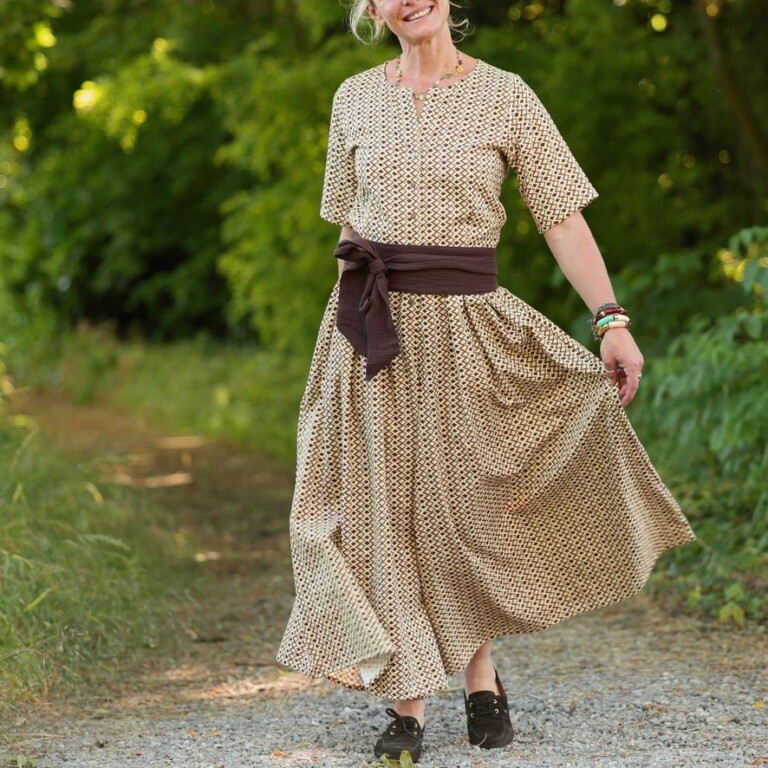 Quintessence - Ceinture Anita -double gaze de coton chocolat