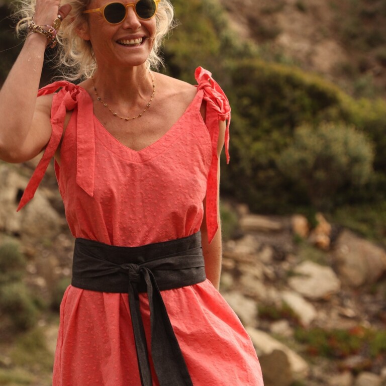 Quintessence - Ceinture Anita en jean de coton noir India