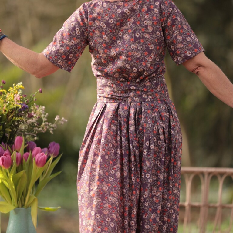 Quintessence - Ceinture Anita Fleurs d'aubergine