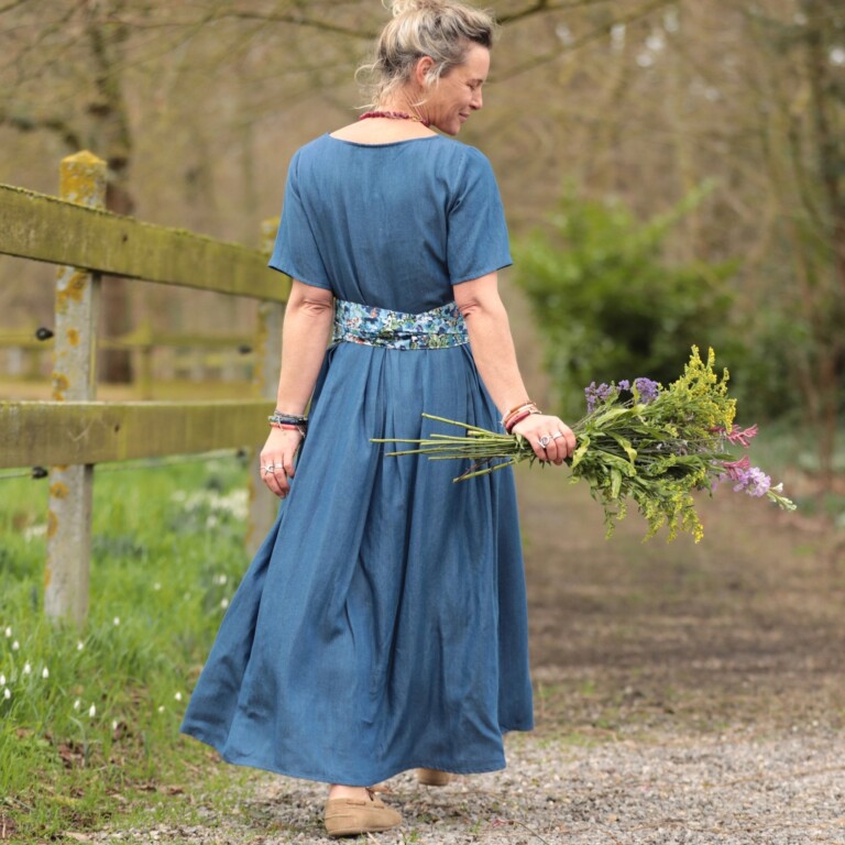 Quintessence - Ceinture Anita Fleurs d'indigo