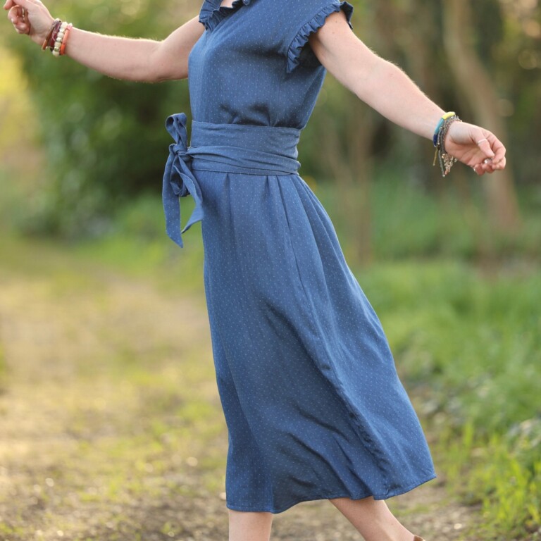 Quintessence - Ceinture Anita - jean lyocell bleu plumetis