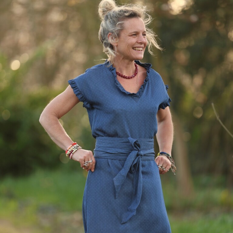 Quintessence - Ceinture Anita - jean lyocell bleu plumetis