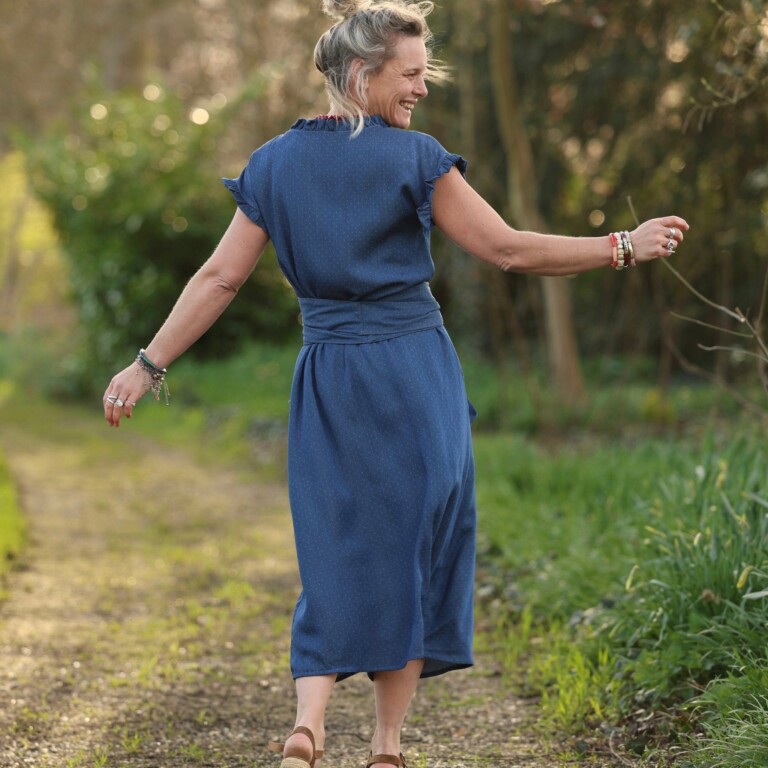Quintessence - Ceinture Anita - jean lyocell bleu plumetis