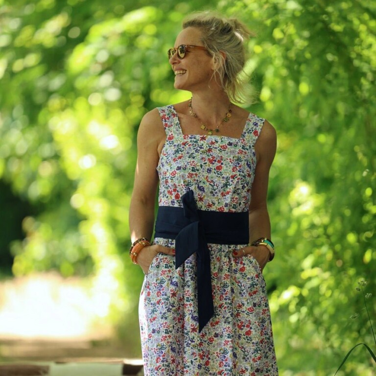 Quintessence - Ceinture Anita -lin bleu indigo