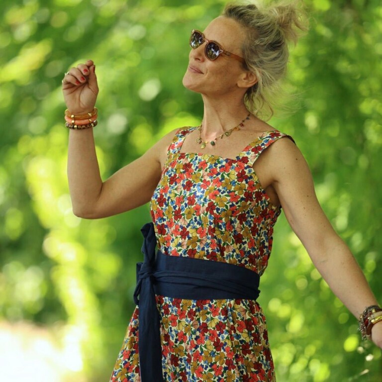 Quintessence - Ceinture Anita -lin bleu indigo