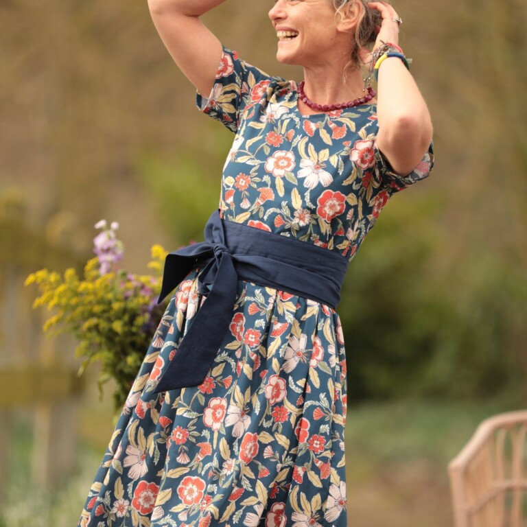 Quintessence - Ceinture Anita -lin bleu indigo