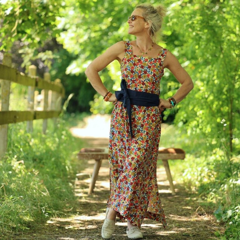 Quintessence - Ceinture Anita -lin bleu indigo
