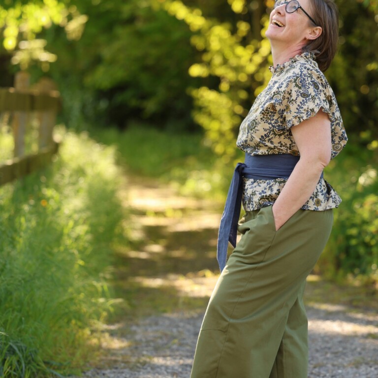 Quintessence - Ceinture Anita – Lin bleu jeans