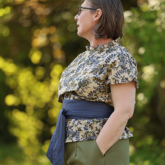 Quintessence - Ceinture Anita – Lin bleu jeans