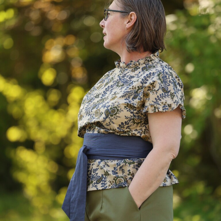 Quintessence - Ceinture Anita – Lin bleu jeans