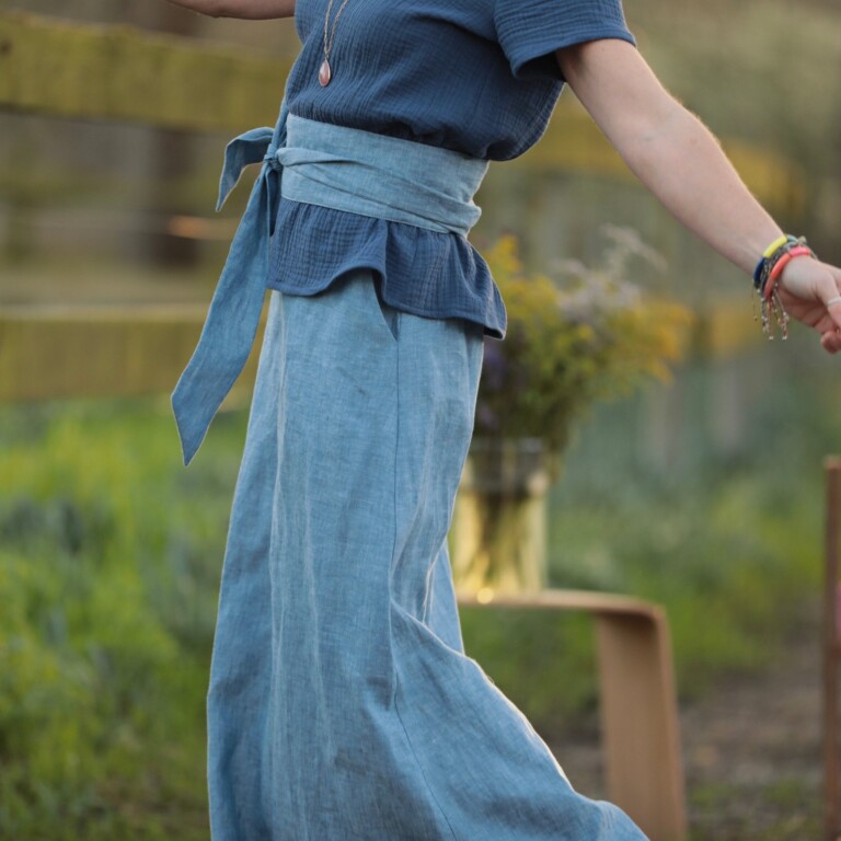 Quintessence - Ceinture Anita - lin chiné denim