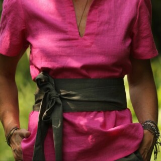 Ceinture Anita – Lin kaki par la marque Quintessence Quintessence - Ceinture Anita – Lin kaki