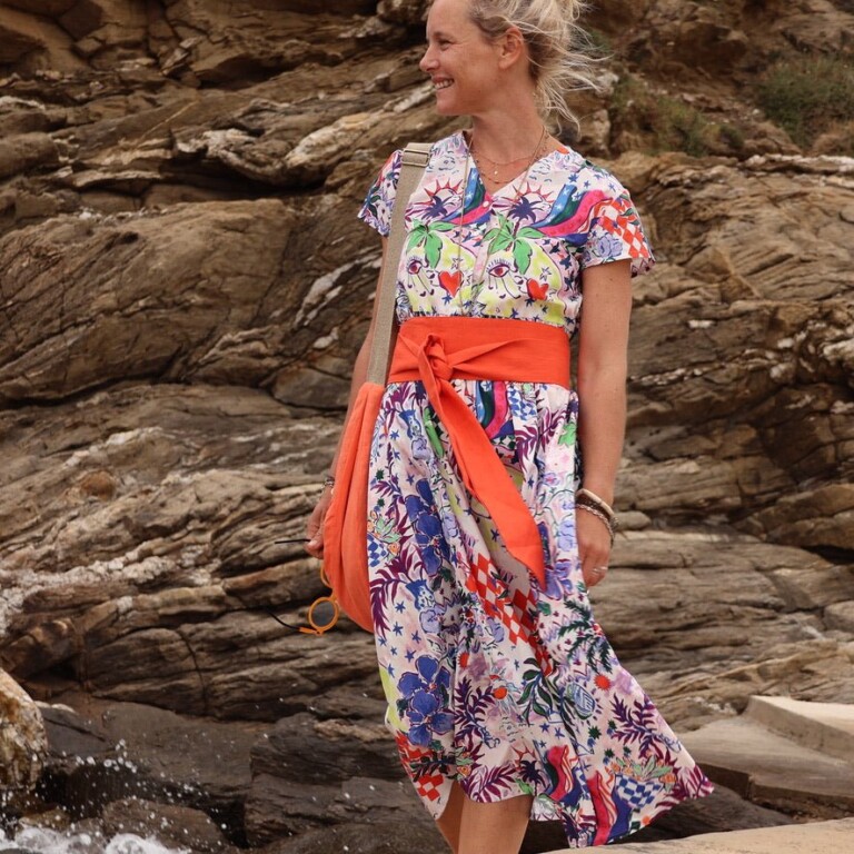 Quintessence - Ceinture Anita - lin orange