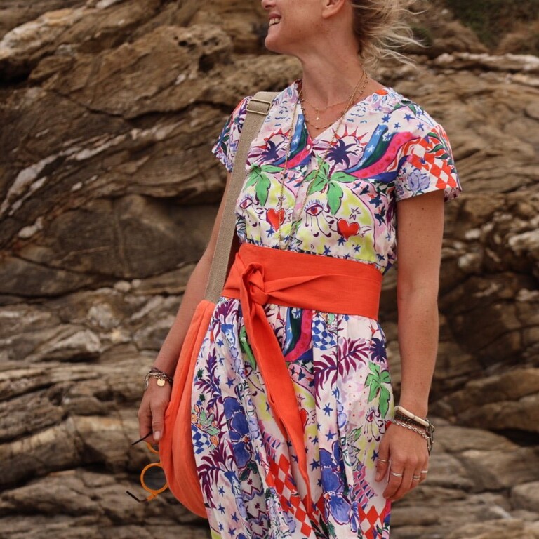 Quintessence - Ceinture Anita - lin orange