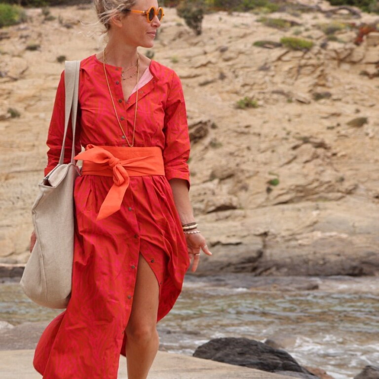 Quintessence - Ceinture Anita - lin orange