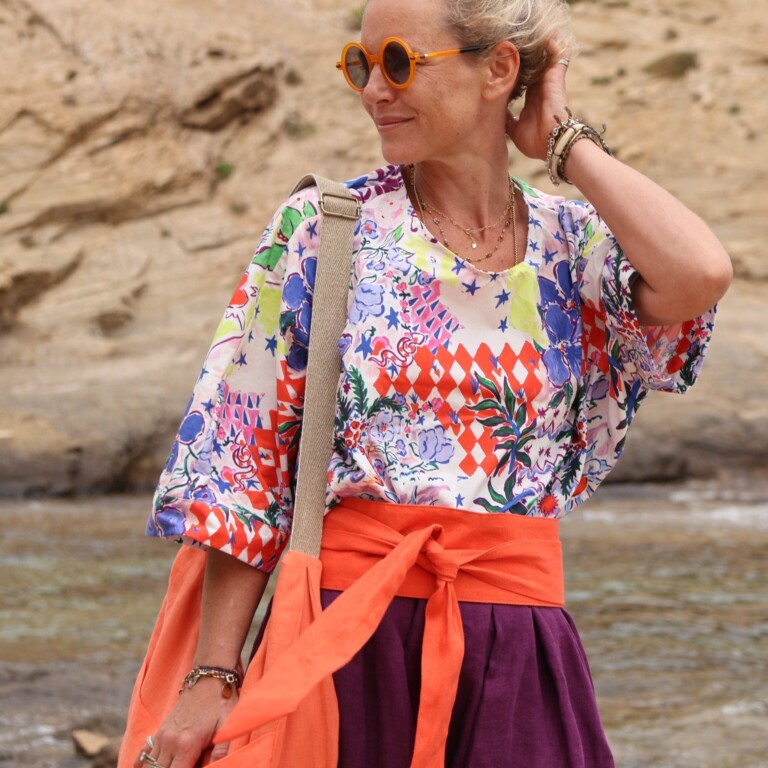 Quintessence - Ceinture Anita - lin orange