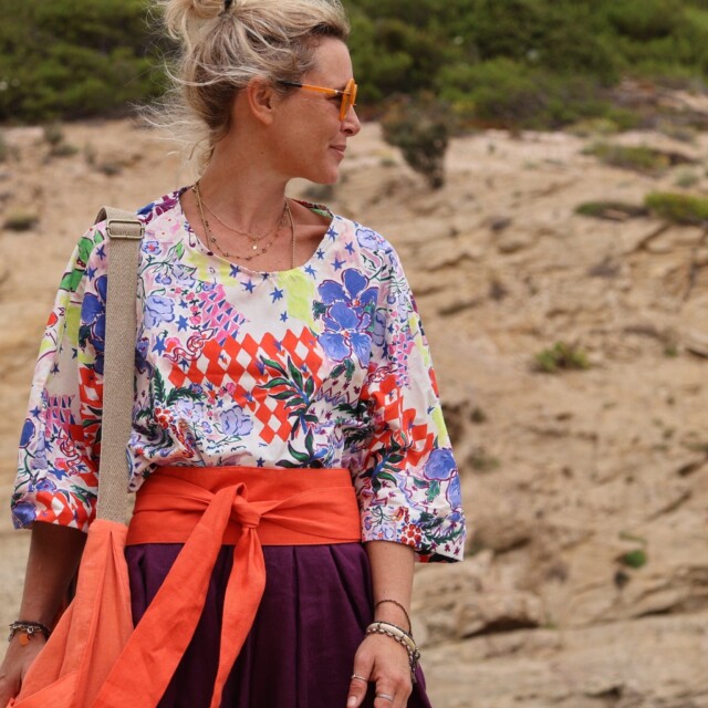Quintessence - Ceinture Anita  - lin orange