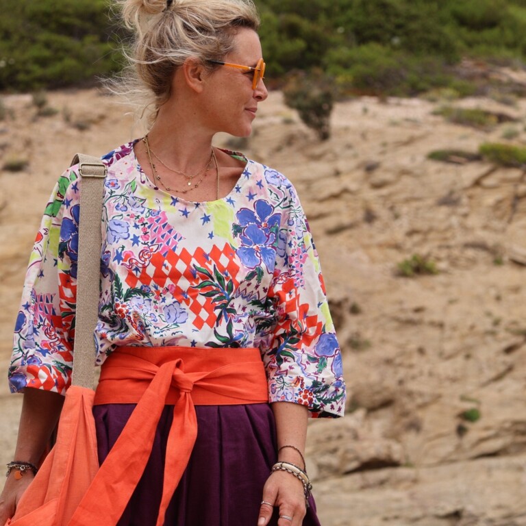 Quintessence - Ceinture Anita - lin orange