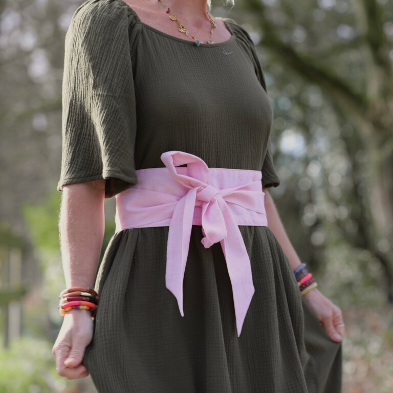 ceinture anita lin rose dragee 1247155 Quintessence - Ceinture Anita lin rose dragée