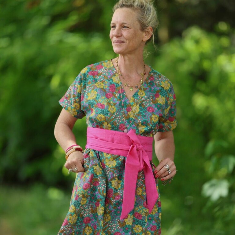 Quintessence - Ceinture Anita - lin rose fluo
