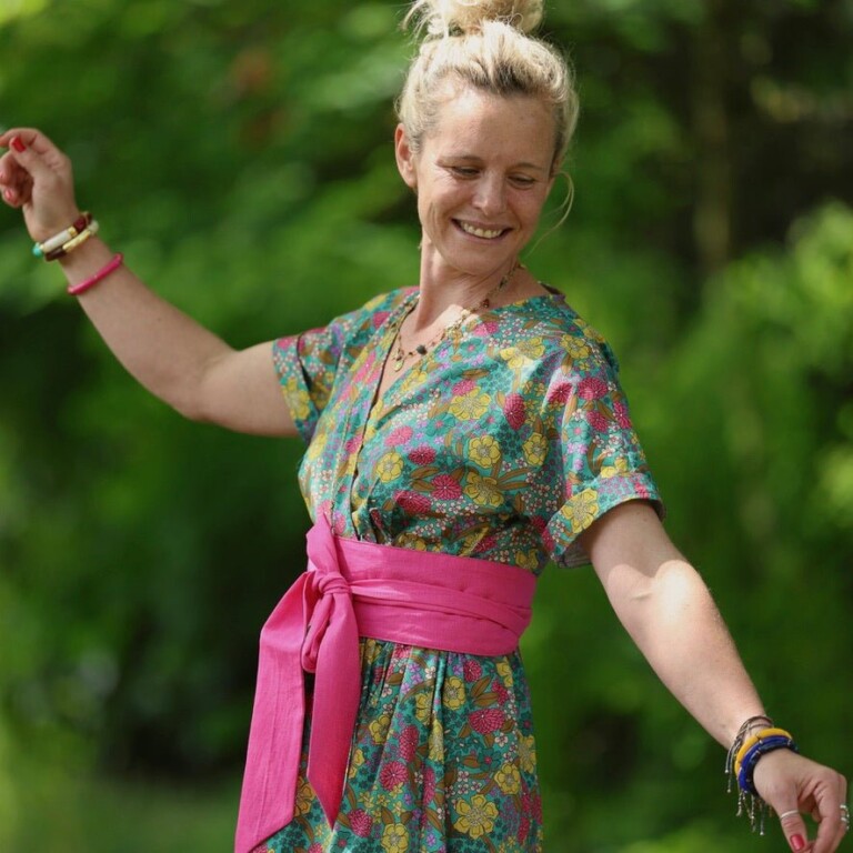 Quintessence - Ceinture Anita - lin rose fluo