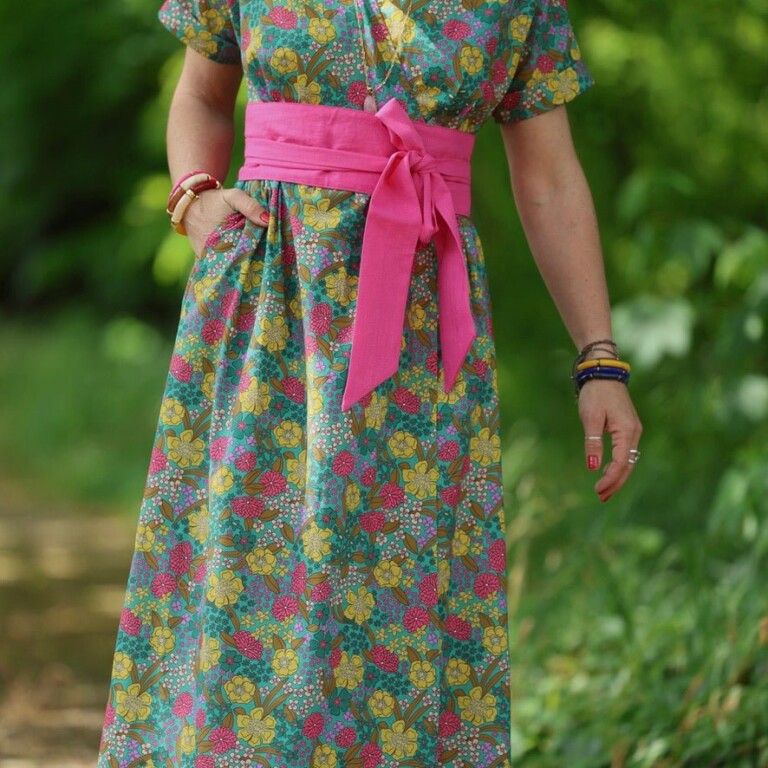 Quintessence - Ceinture Anita - lin rose fluo