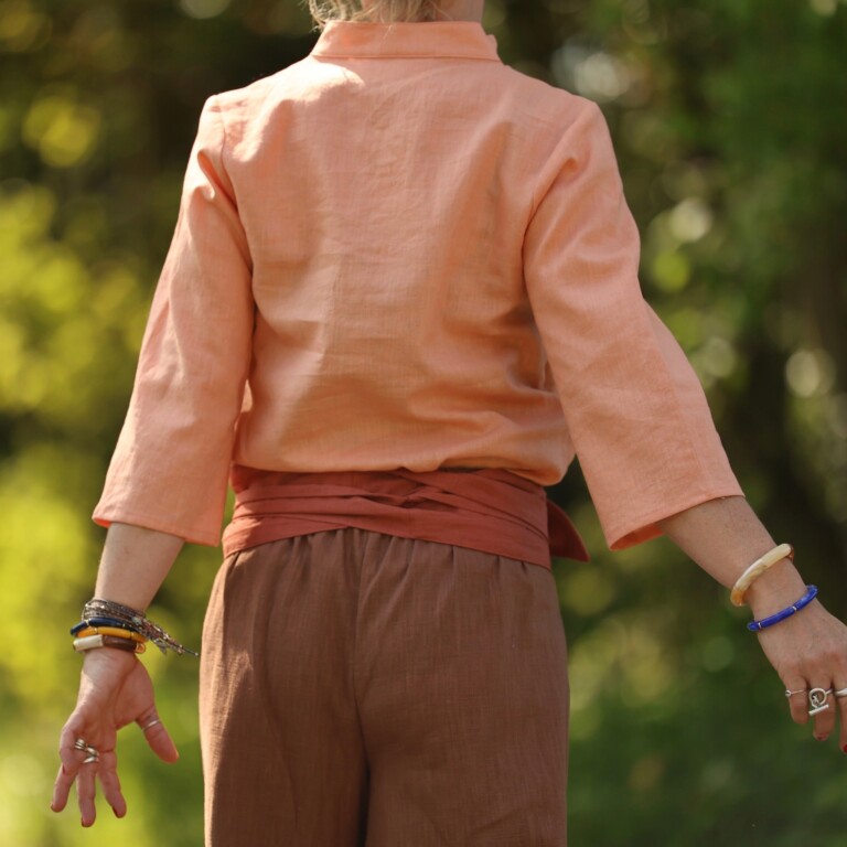 Quintessence - Ceinture Anita - lin terracotta