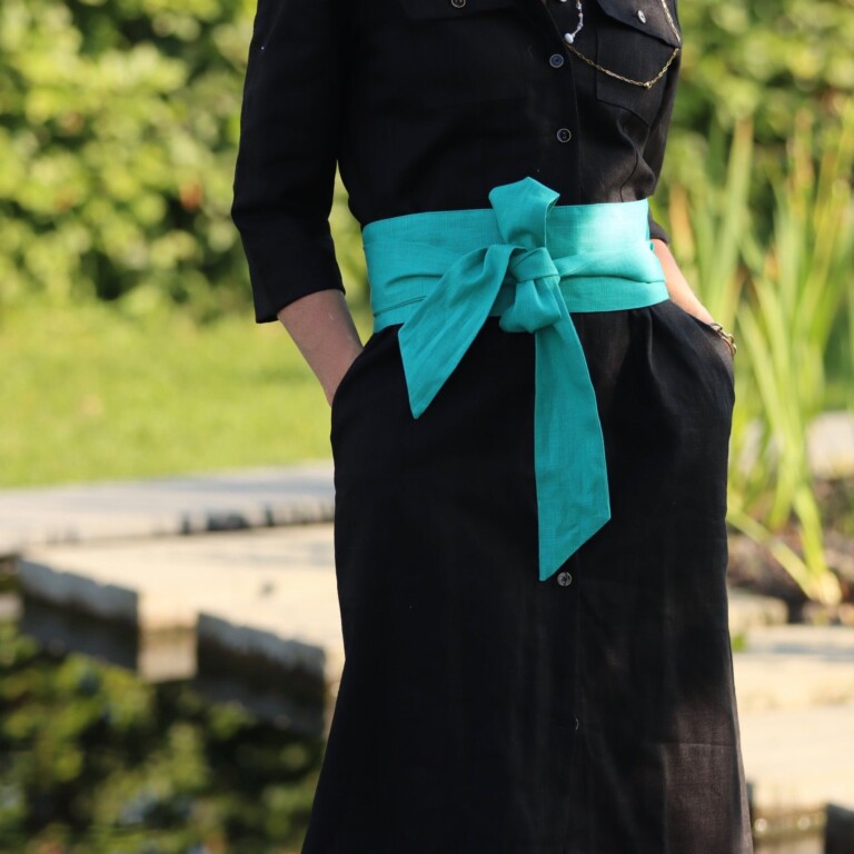 Quintessence - Ceinture Anita lin turquoise