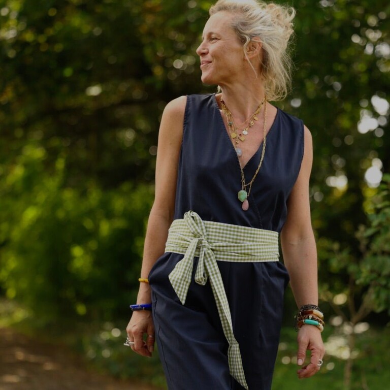 Meta SS25 - Ceinture Anita - Vichy de coton vert