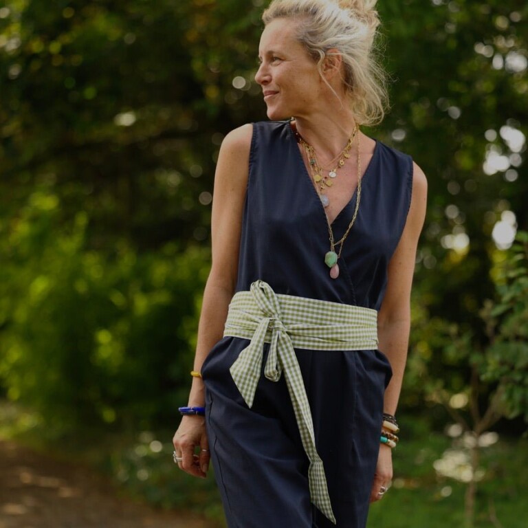 ceinture anita vichy de coton vert 9917690 Meta SS25 - Ceinture Anita - Vichy de coton vert