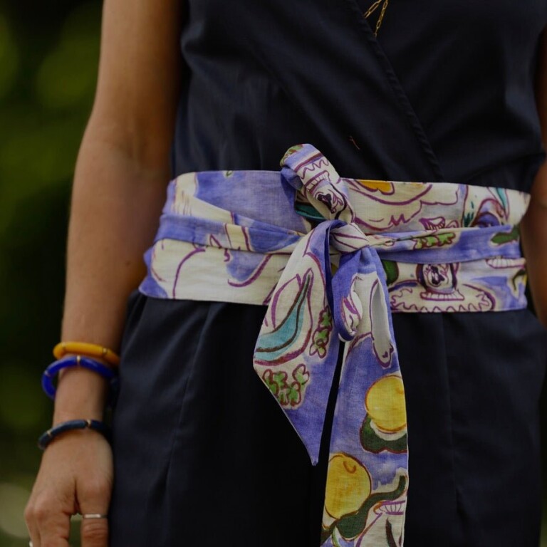 ceinture anita viscose celeste 2500199 Quintessence - Ceinture Anita – viscose Céleste