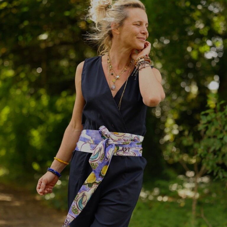 Quintessence - Ceinture Anita – viscose Céleste