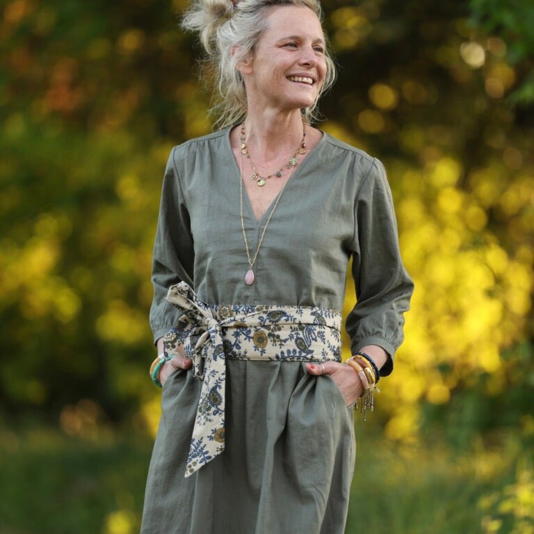 Quintessence - Ceinture Anita – Voile de coton fougère