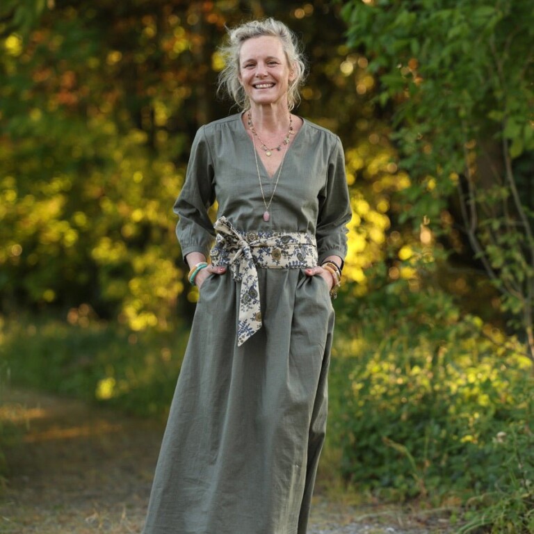 Quintessence - Ceinture Anita – Voile de coton fougère