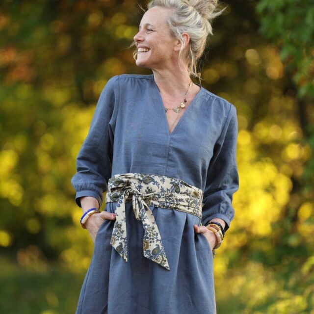 Ceinture Anita – Voile de coton fougère par la marque Quintessence Quintessence - Ceinture Anita – Voile de coton fougère