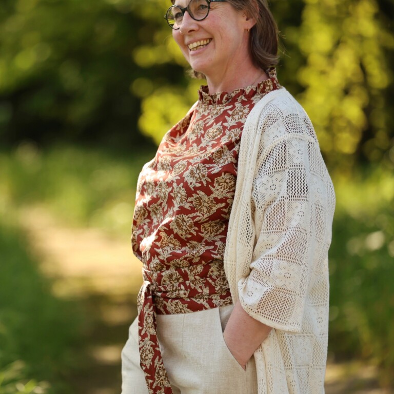 Quintessence - Ceinture Anita – Voile de coton hibiscus