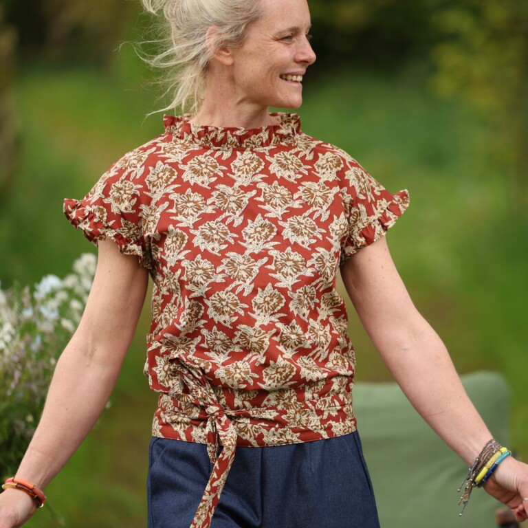Quintessence - Ceinture Anita – Voile de coton hibiscus