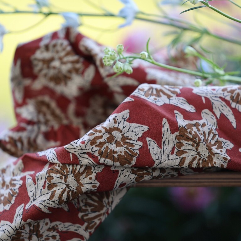 Quintessence - Ceinture Anita – Voile de coton hibiscus