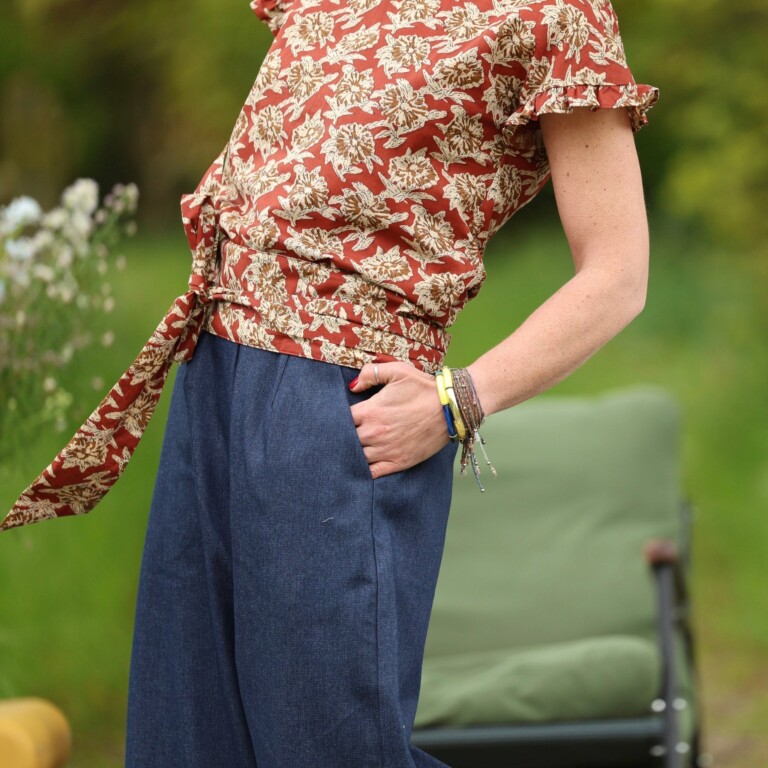 Quintessence - Ceinture Anita – Voile de coton hibiscus