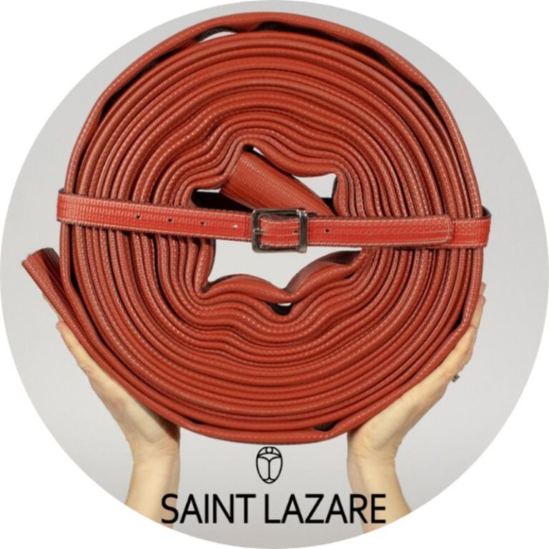 ceinture vegan femme Saint-Lazare - Ceinture rouge brique - Louise