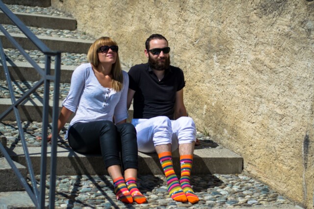 Chaussettes-coccinelles-chat-perche-duo