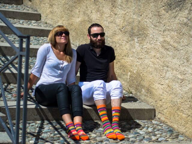 Chaussettes-coccinelles-chat-perche-duo