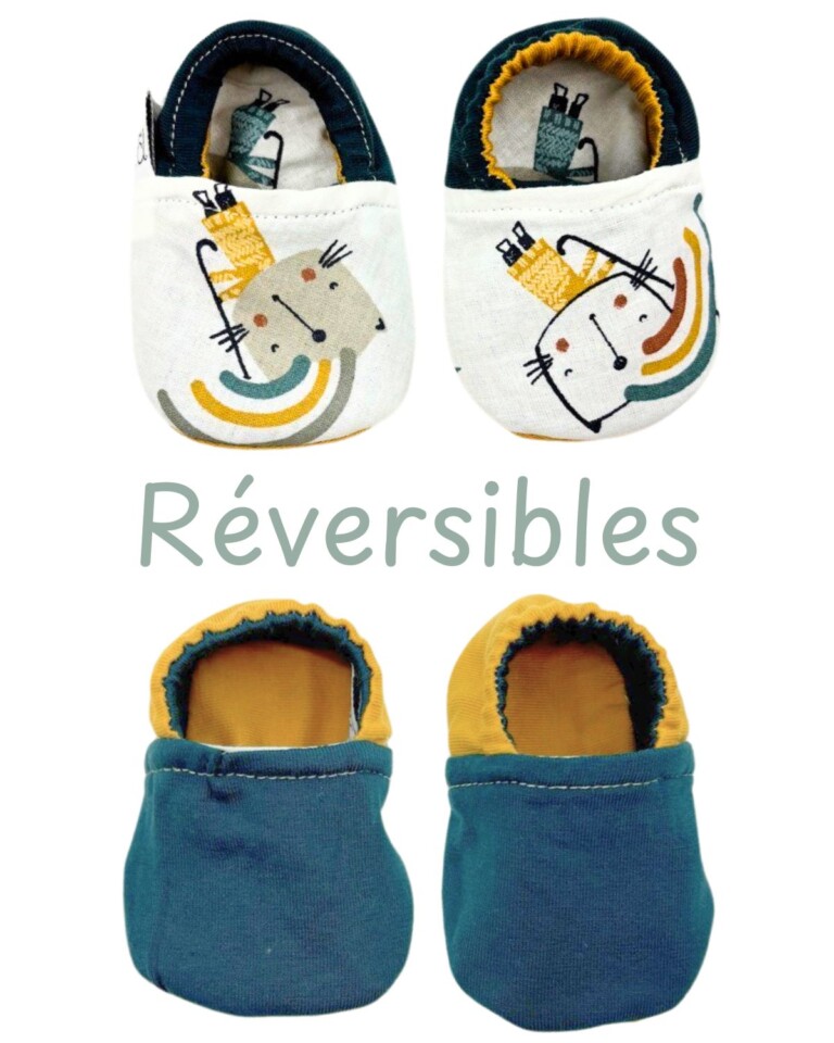 Petit Pote - Chaussons bébé souples – Aqua / 18-20