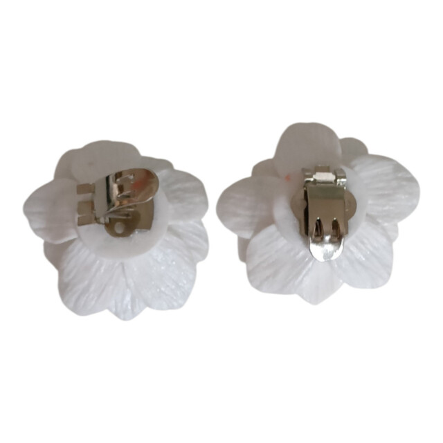L’Atelier de Patricia - Clip fleur blanche – Robe de mariée – Blanc