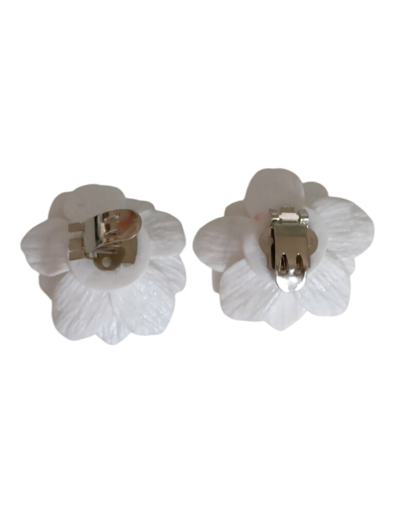 L’Atelier de Patricia - Clip fleur blanche – Robe de mariée – Blanc